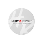 著作権フリーBGM(無料音源)制作サイト HURT RECORD ロゴ・カジュアルW 缶バッジ