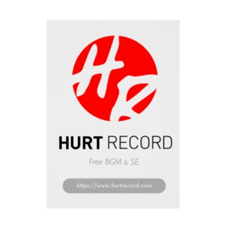 著作権フリーBGM(無料音源)制作サイト HURT RECORD ロゴ・スクウェアW A3 吸着ターポリン 